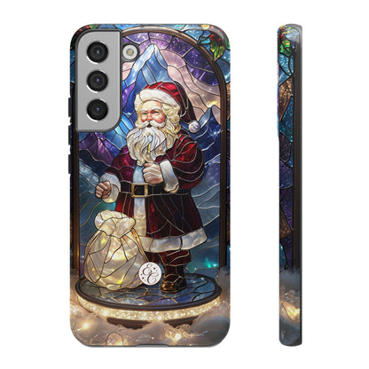 Santa Claus Stained Glass Tough Phone Case