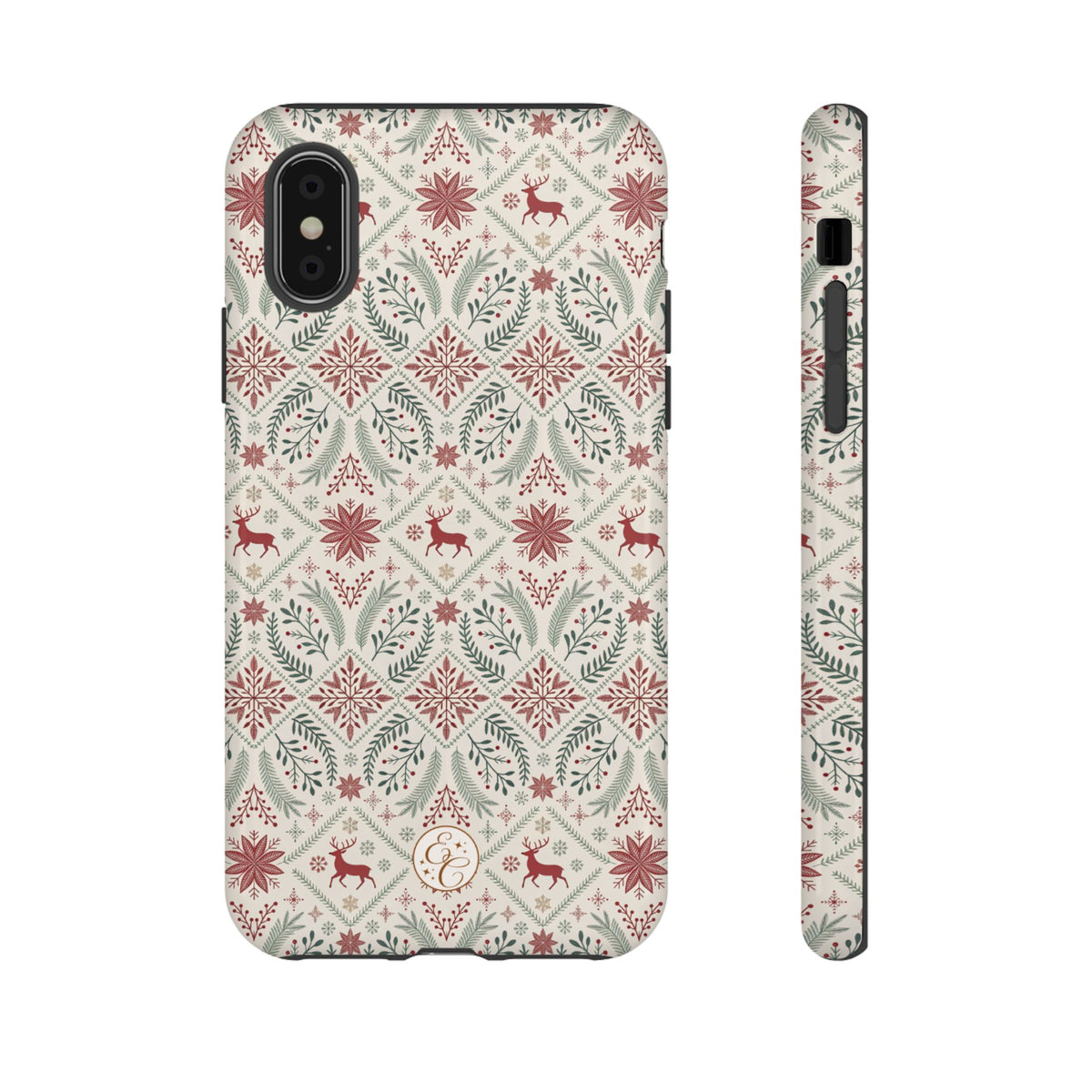 Red Reindeer Christmas Pattern Phone Case
