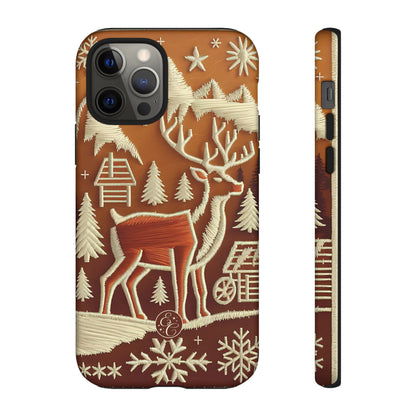 Rustic Reindeer Christmas Phone Case