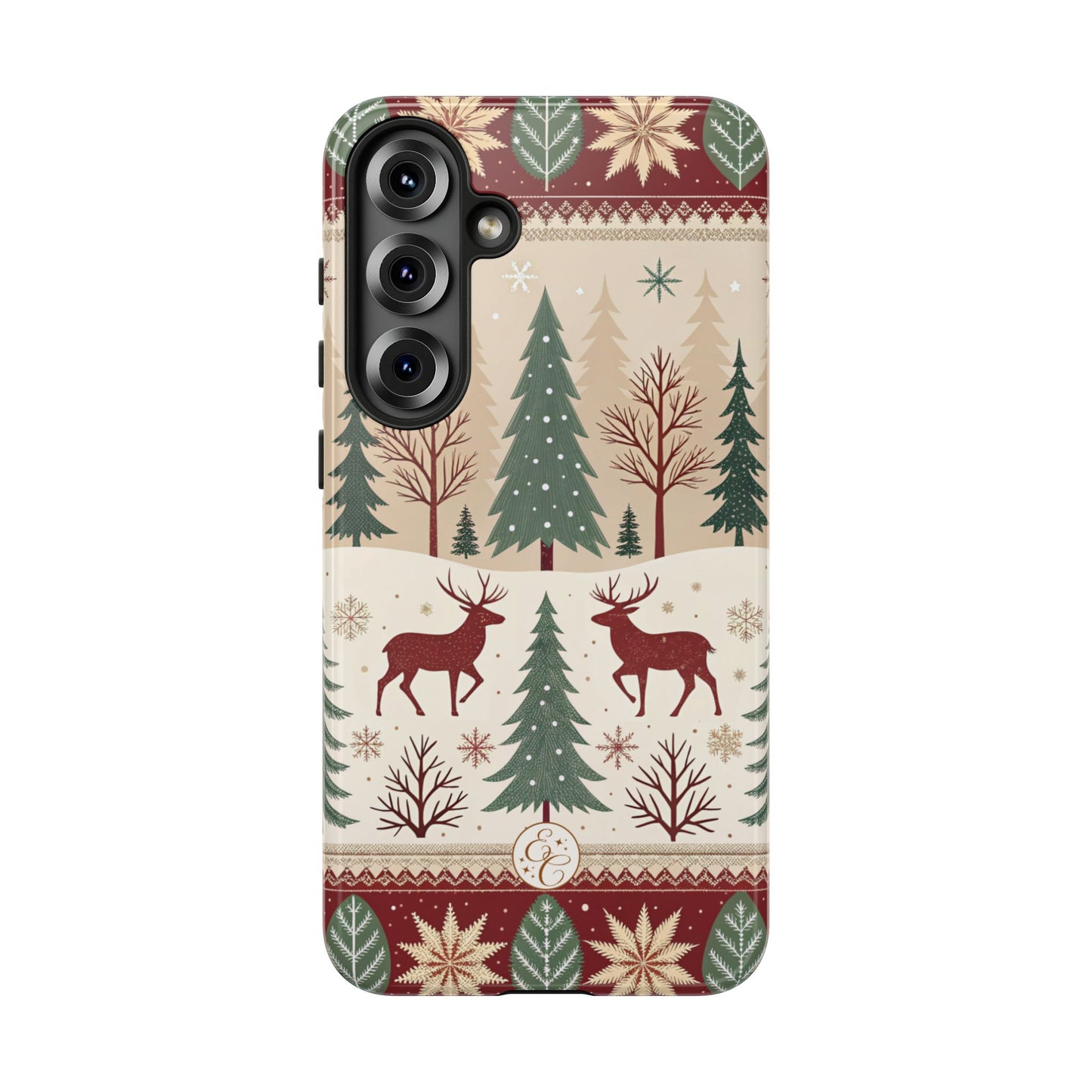Vintage Christmas Reindeer Tough Phone Case