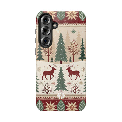 Vintage Christmas Reindeer Tough Phone Case