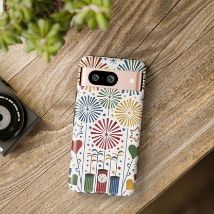 Colorful Fireworks and Stars Tough Phone Case