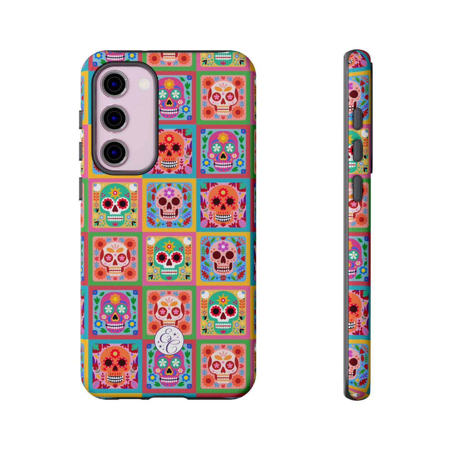 Colorful Sugar Skull Pattern Tough Phone Case