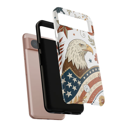 Boho Patriotic Eagle Tough Phone Case