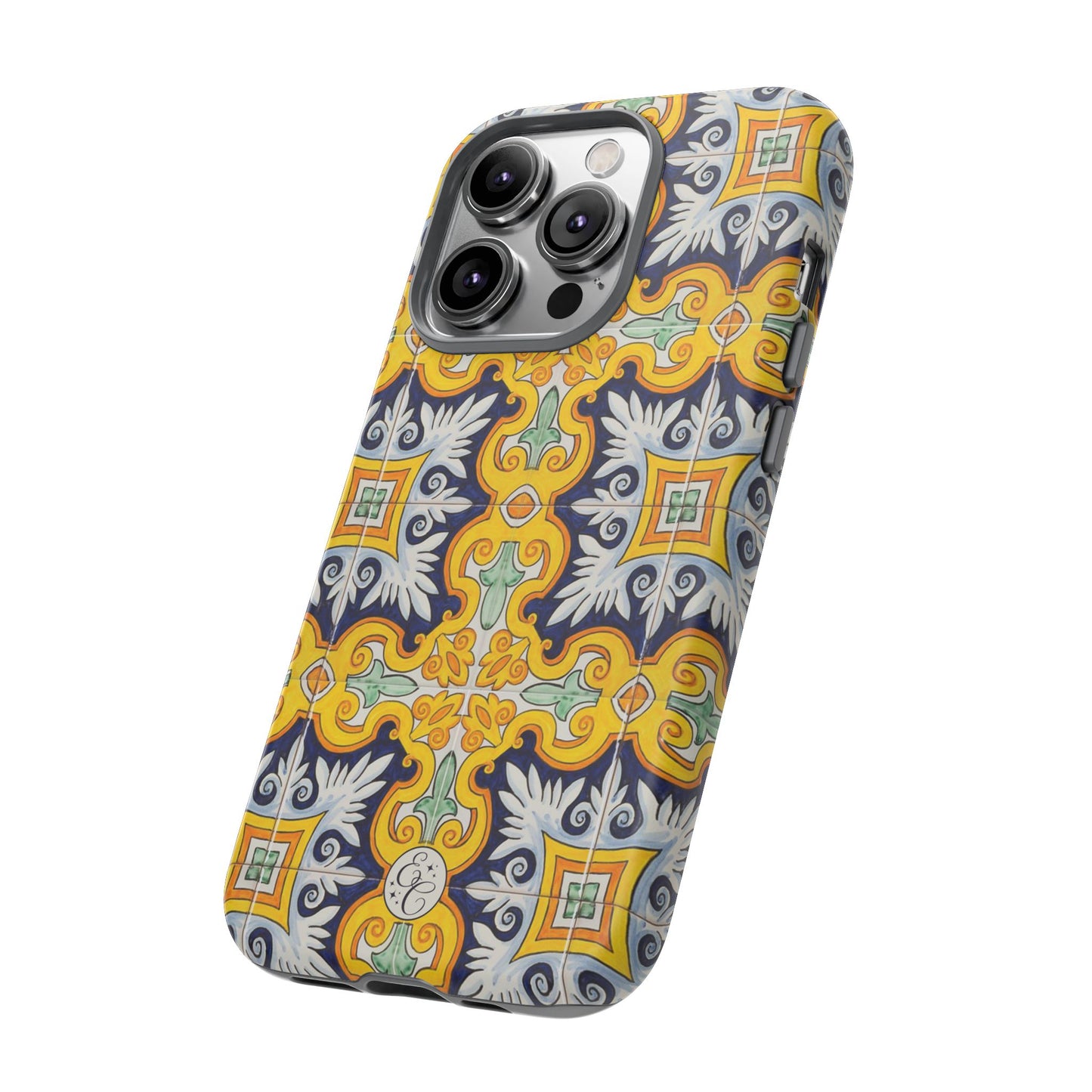 Vintage Floral Tile Tough Phone Case