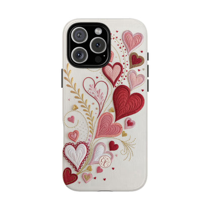 Hearts Pattern Tough Phone Case