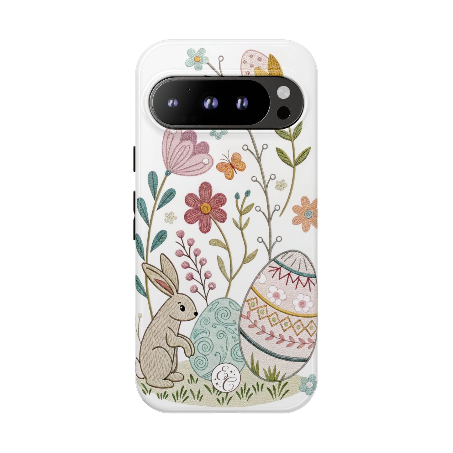 Bunny & Easter Egg Floral Tough Phone Case