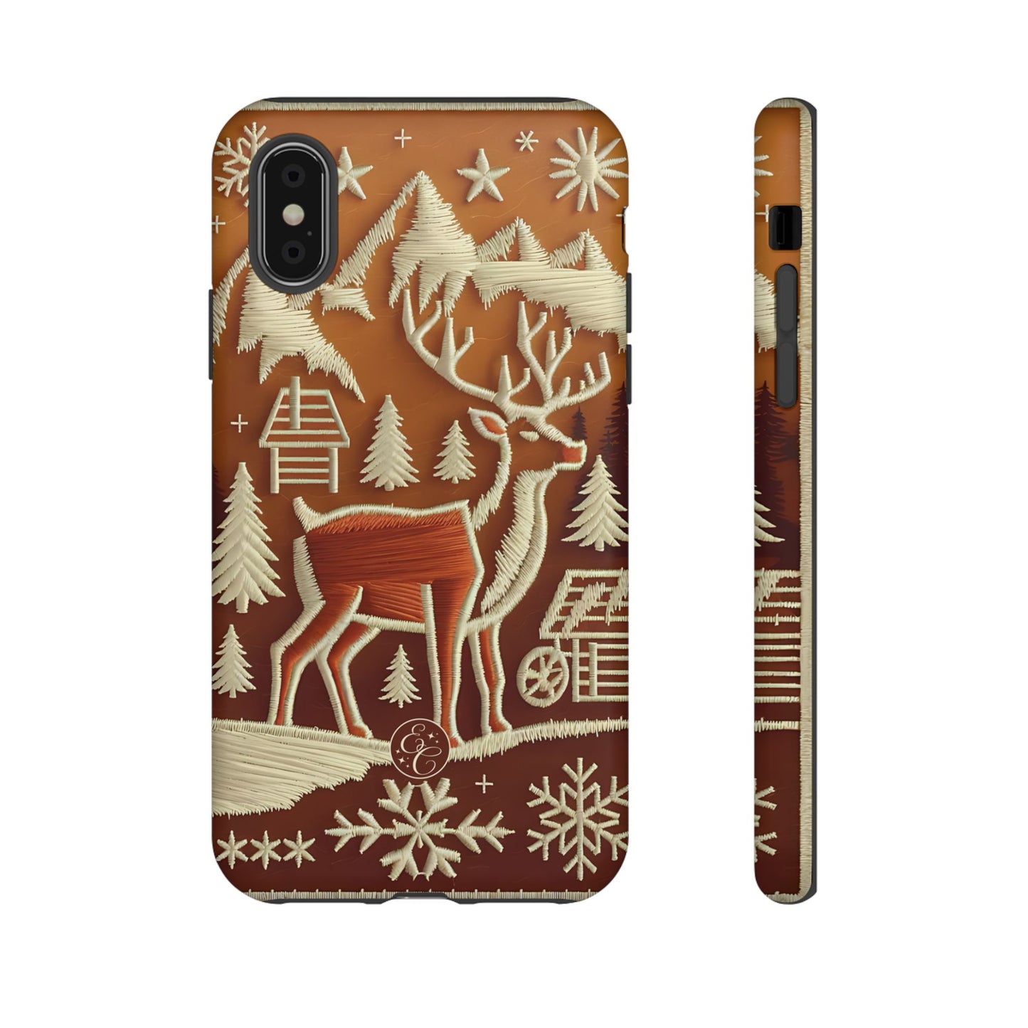 Rustic Reindeer Tough Phone Case