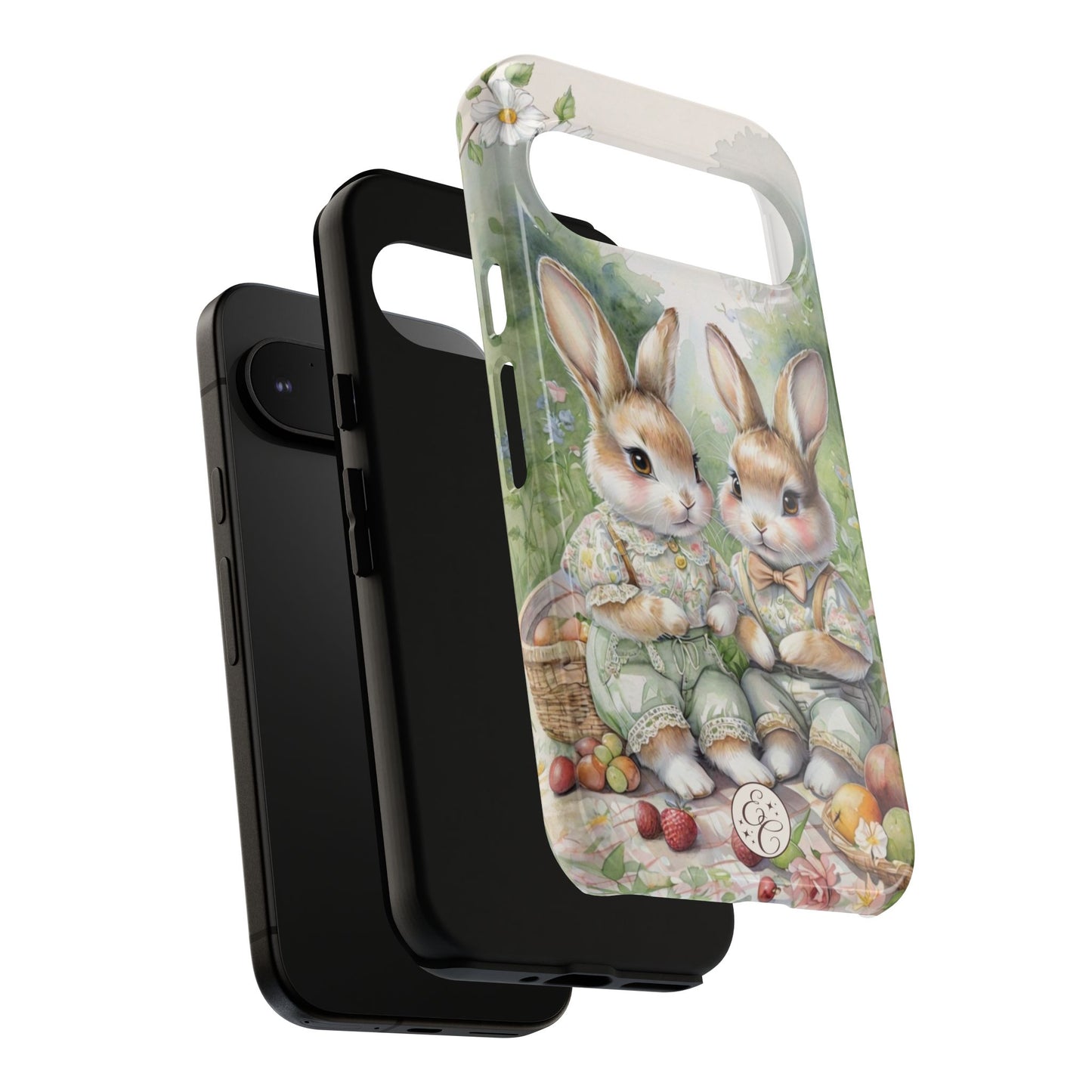 Vintage Bunny Picnic Tough Phone Case