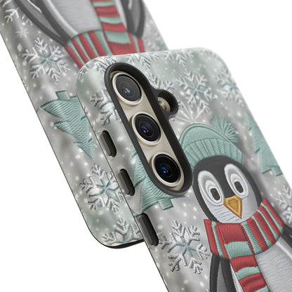 Cute Christmas Penguin Tough Phone Case