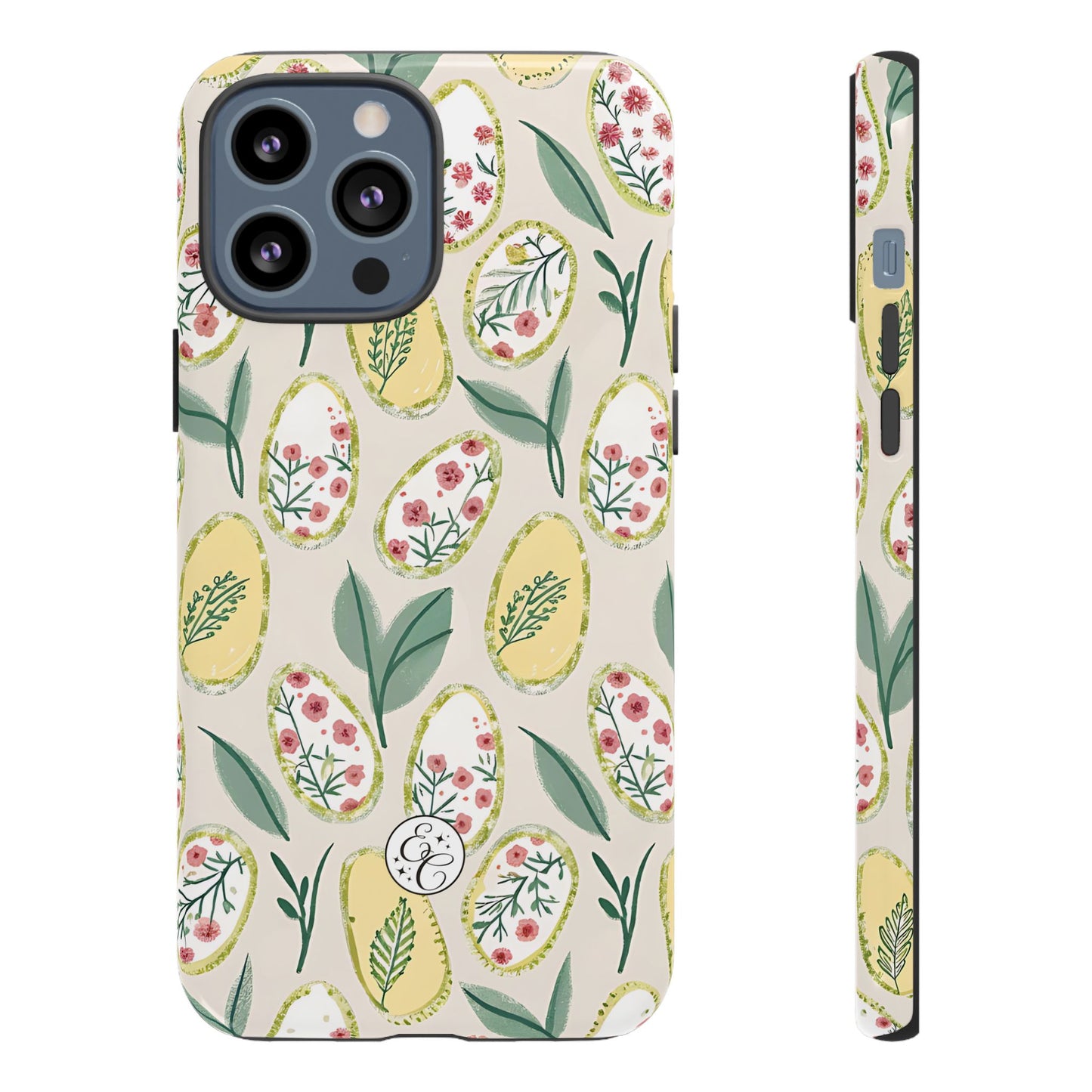 Floral Easter Egg Pattern Tough Phone Case