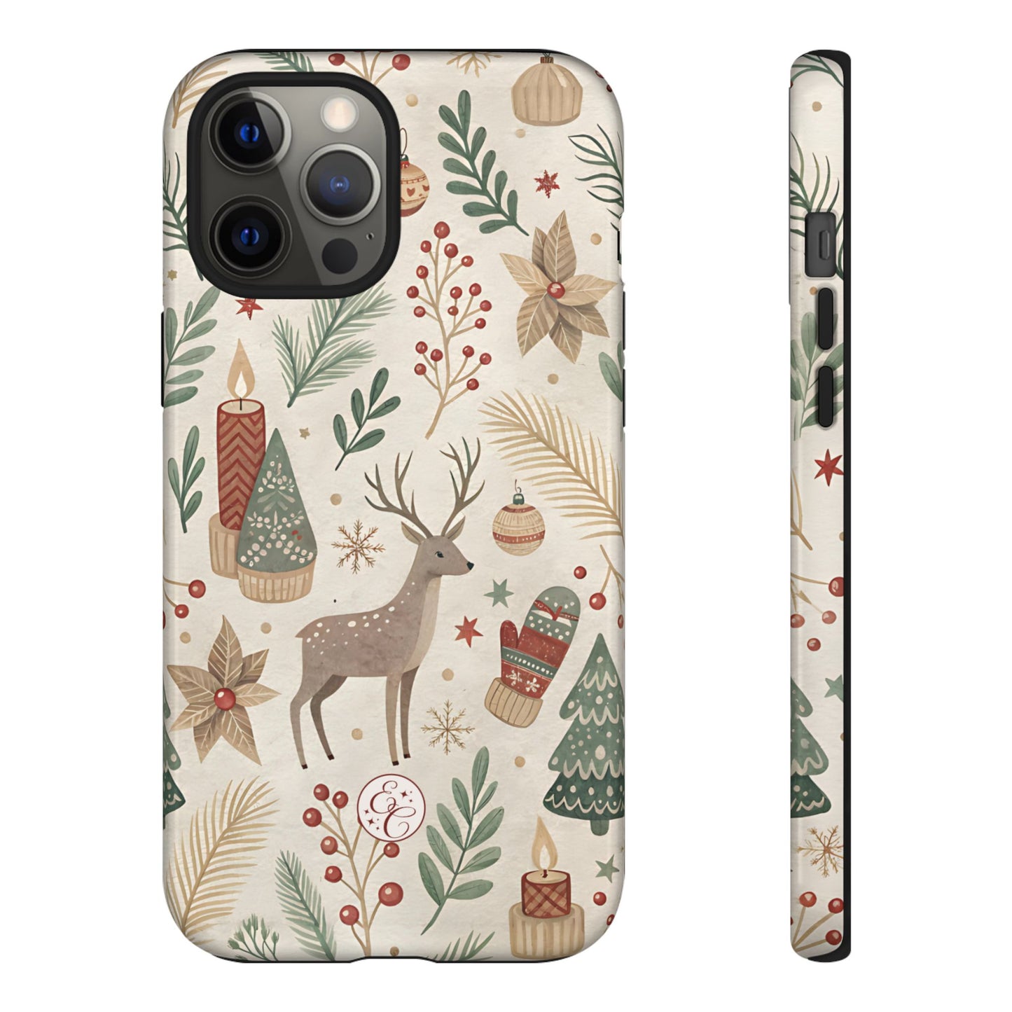Rustic Christmas Reindeer Tough Phone Case