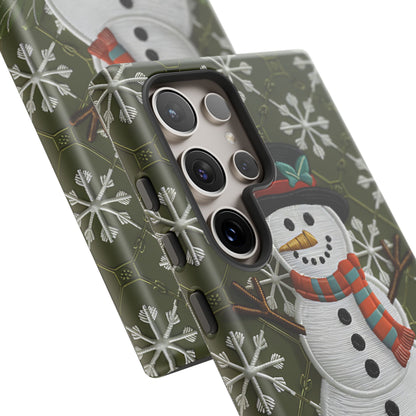 Christmas Snowman Tough Phone Case