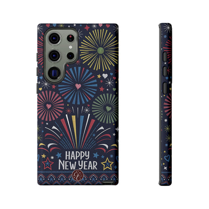 Happy New Year Fireworks Tough Phone Case