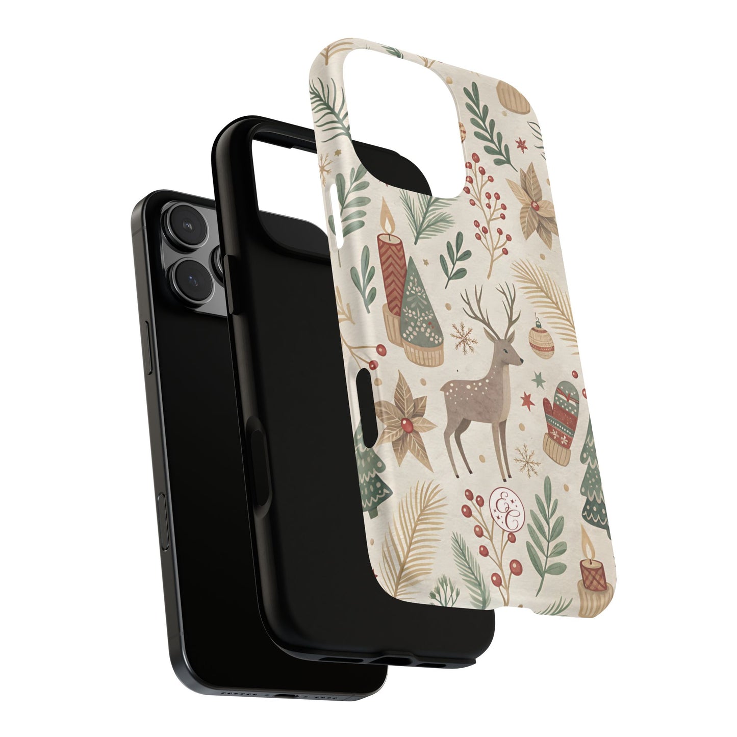 Rustic Christmas Reindeer Tough Phone Case