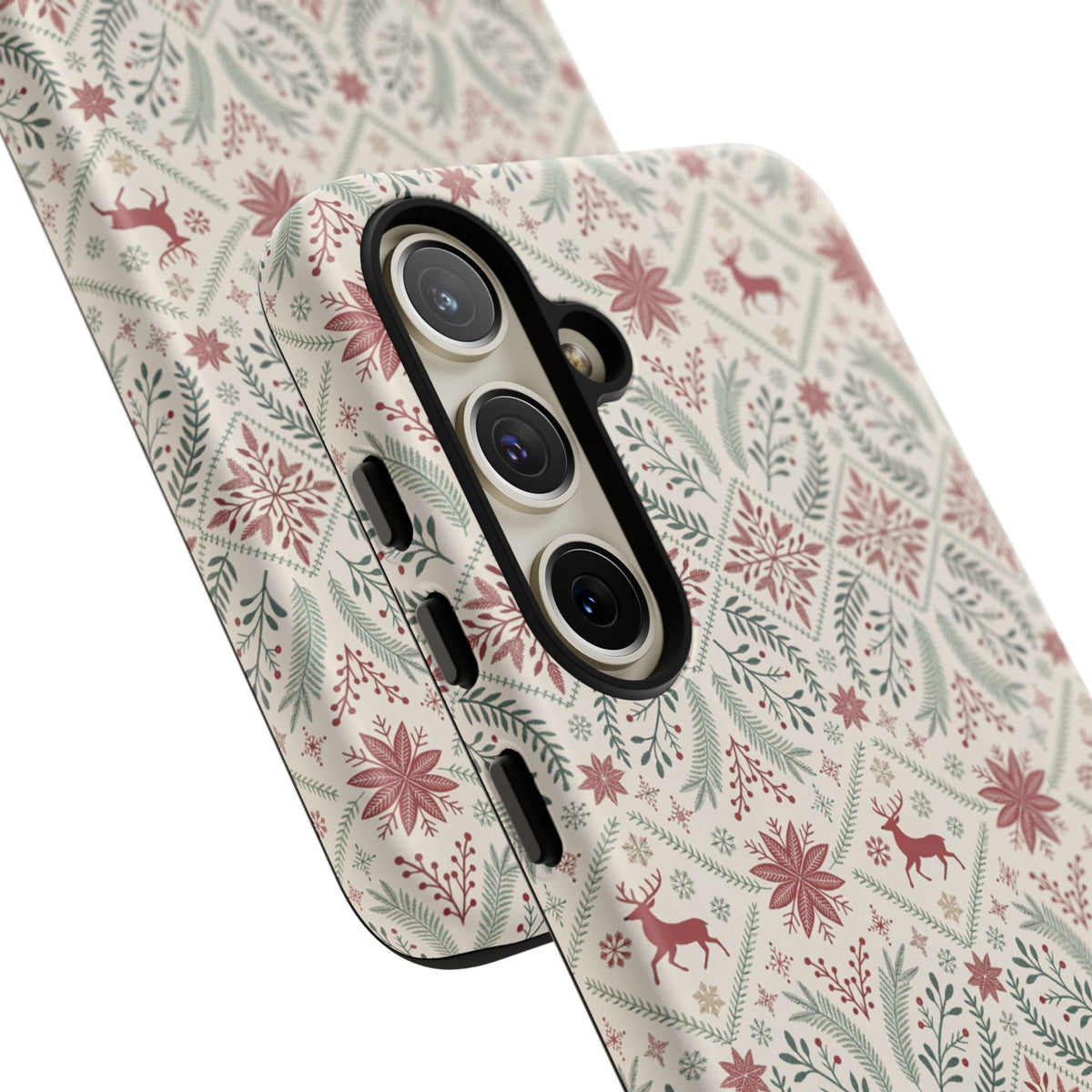 Red Reindeer Christmas Pattern Phone Case