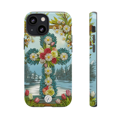 Floral Cross Tough Phone Case