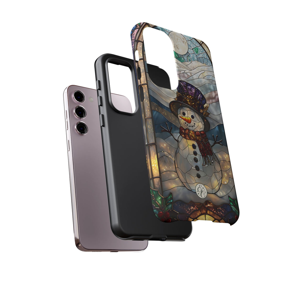 Snowman Stained Glass Phone Case