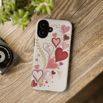 Hearts Pattern Tough Phone Case