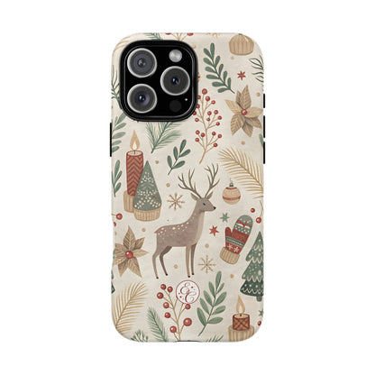 Rustic Christmas Reindeer Tough Phone Case
