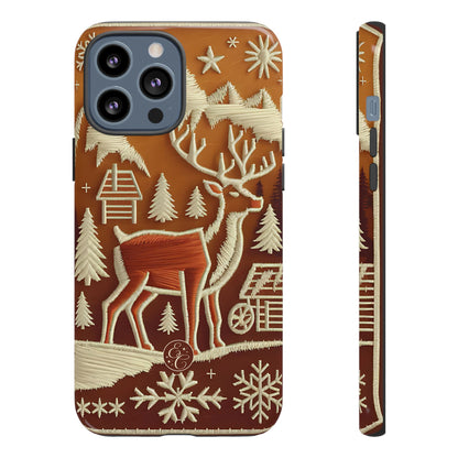 Rustic Reindeer Christmas Phone Case