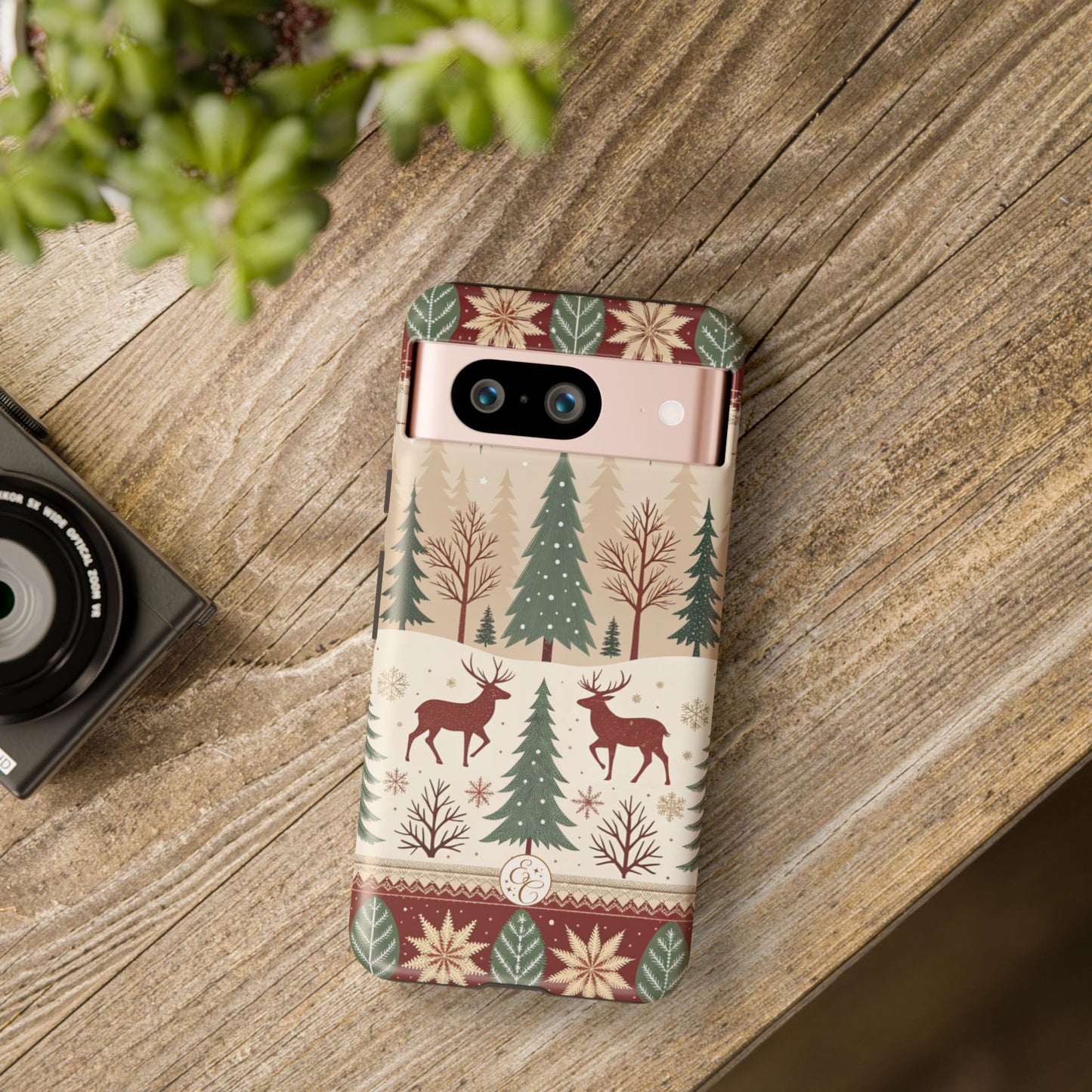 Vintage Christmas Reindeer Tough Phone Case