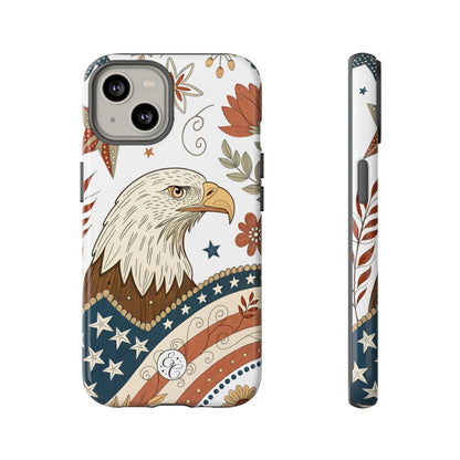 Boho Patriotic Eagle Tough Phone Case