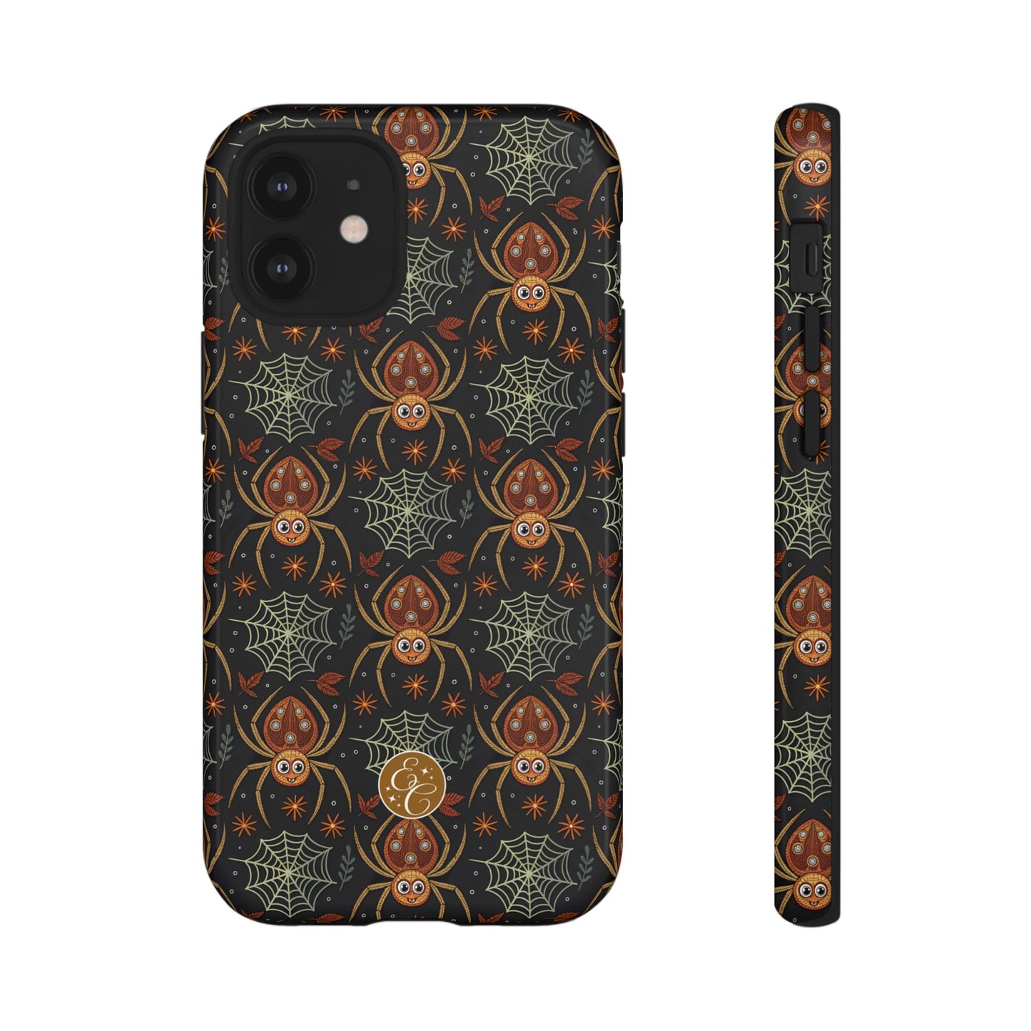 Boho Halloween Spider Pattern Tough Phone Case