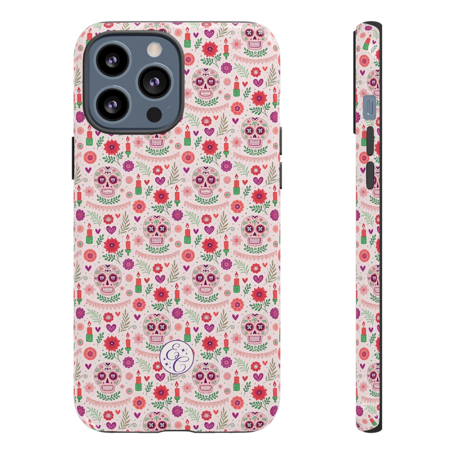 Pink Boho Day of the Dead Tough Phone Case