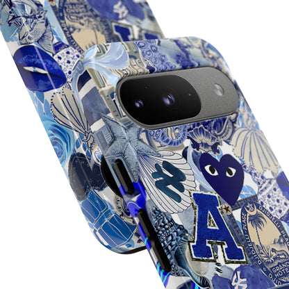 Blue Collage Tough Phone Case