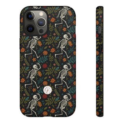 Halloween Boho Skeleton Pattern Tough Phone Case