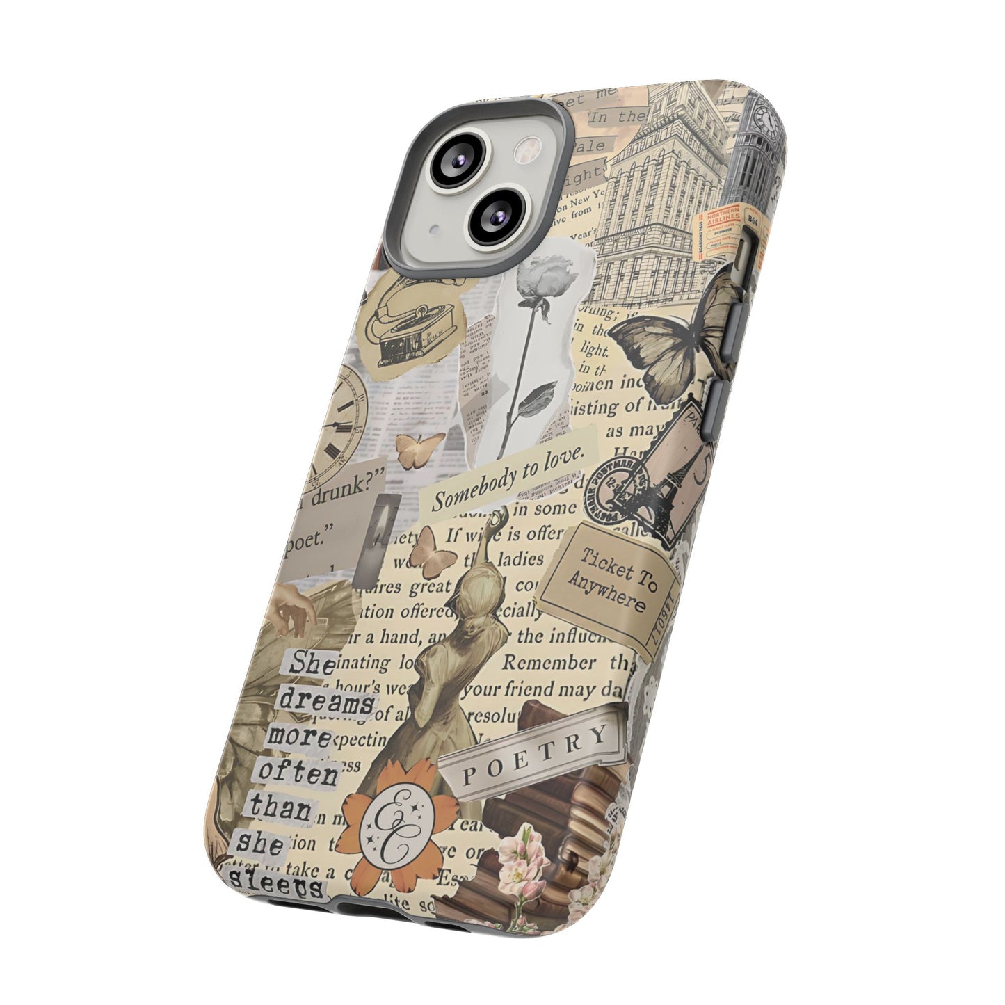 Library Romance Collage Tough Phone Case