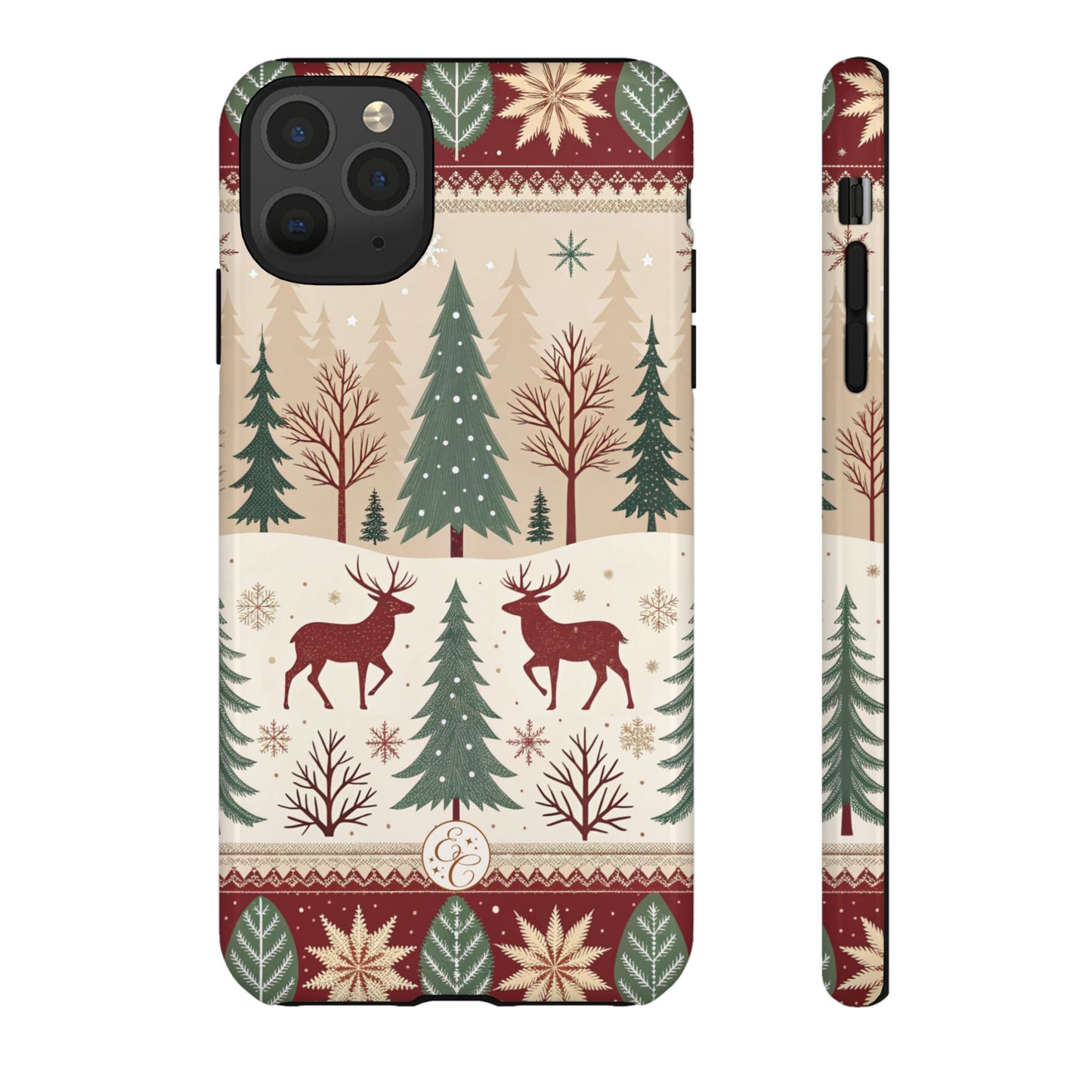 Vintage Christmas Reindeer Tough Phone Case