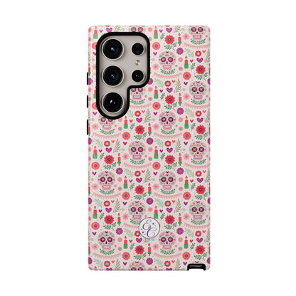 Pink Boho Day of the Dead Tough Phone Case