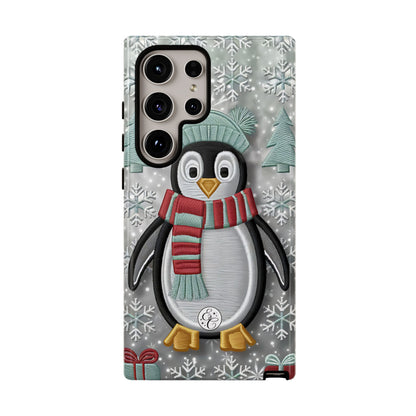 Cute Christmas Penguin Tough Phone Case