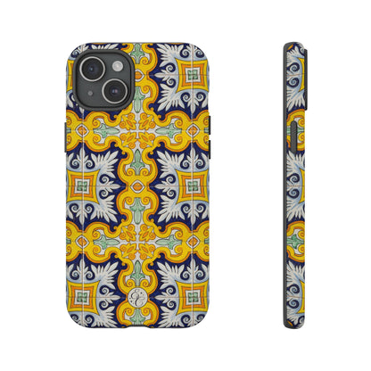 Vintage Floral Tile Tough Phone Case