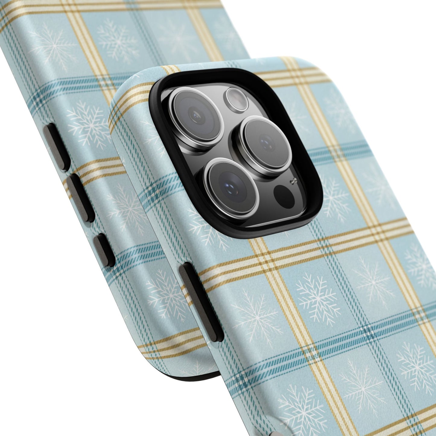 Blue Winter Plaid Tough Phone Case