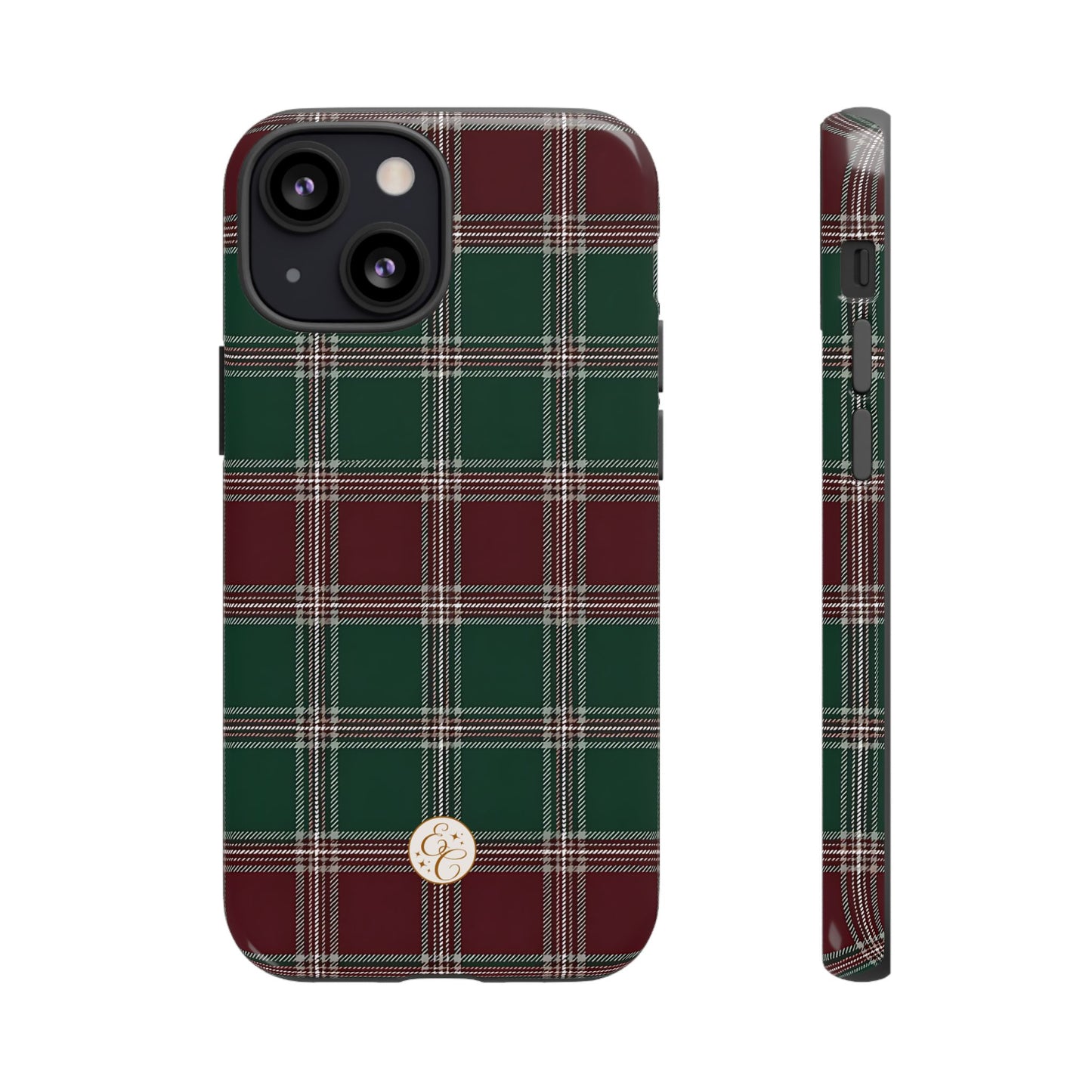 Green & Burgundy Plaid Tough Phone Case