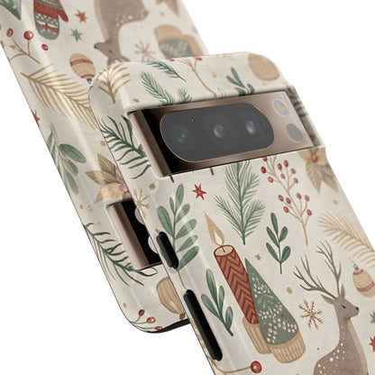 Rustic Christmas Reindeer Tough Phone Case