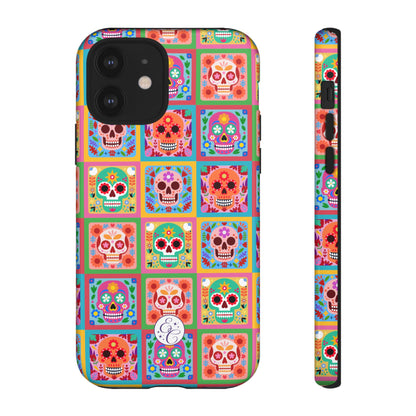 Colorful Sugar Skull Pattern Tough Phone Case