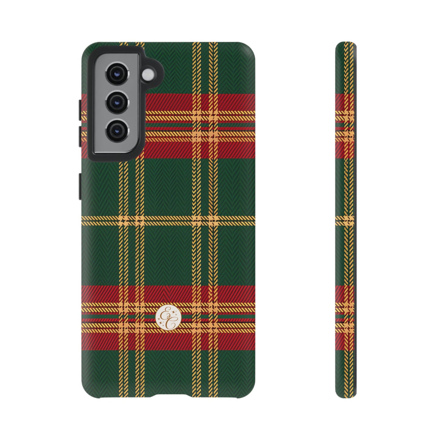 Green Red & Gold Plaid Tough Phone Case