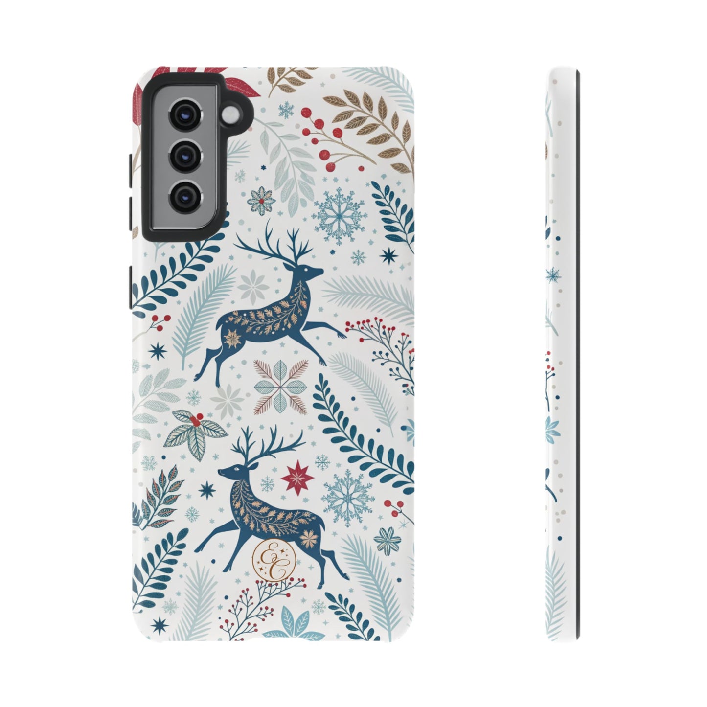 Blue Winter Deer Tough Phone Case