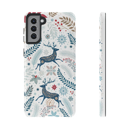 Blue Winter Deer Tough Phone Case