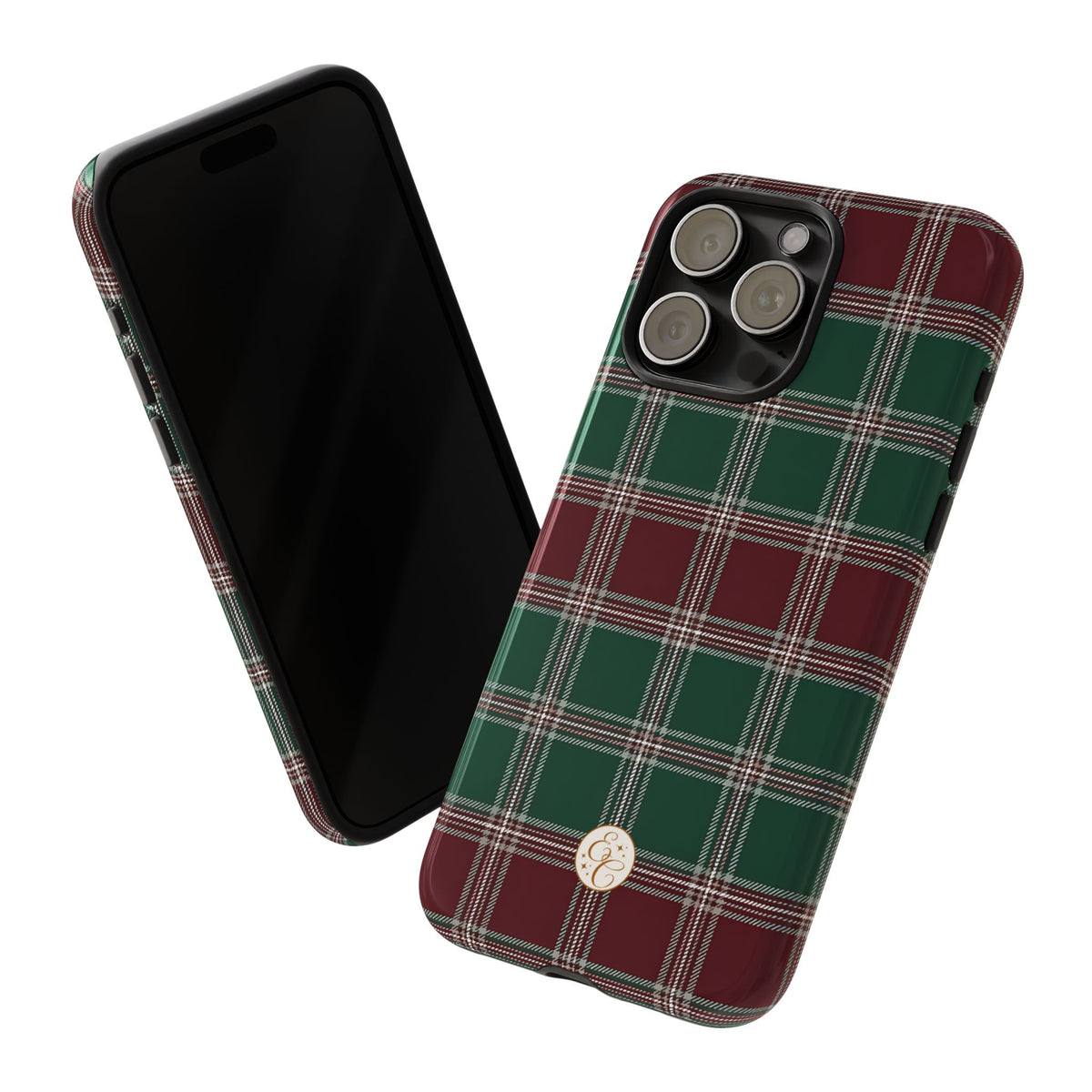 Green & Burgundy Plaid Christmas Phone Case