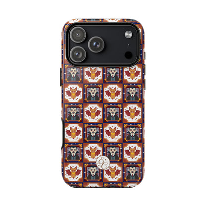 Dracula & Bat Pattern Tough Phone Case