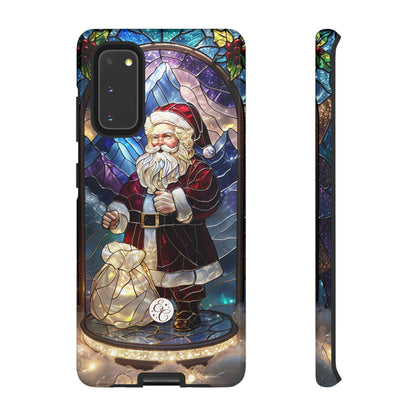 Santa Claus Stained Glass Tough Phone Case