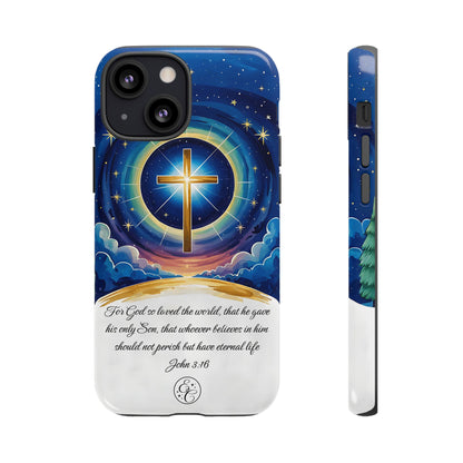 Celestial Cross - John 3:16 Tough Phone Case