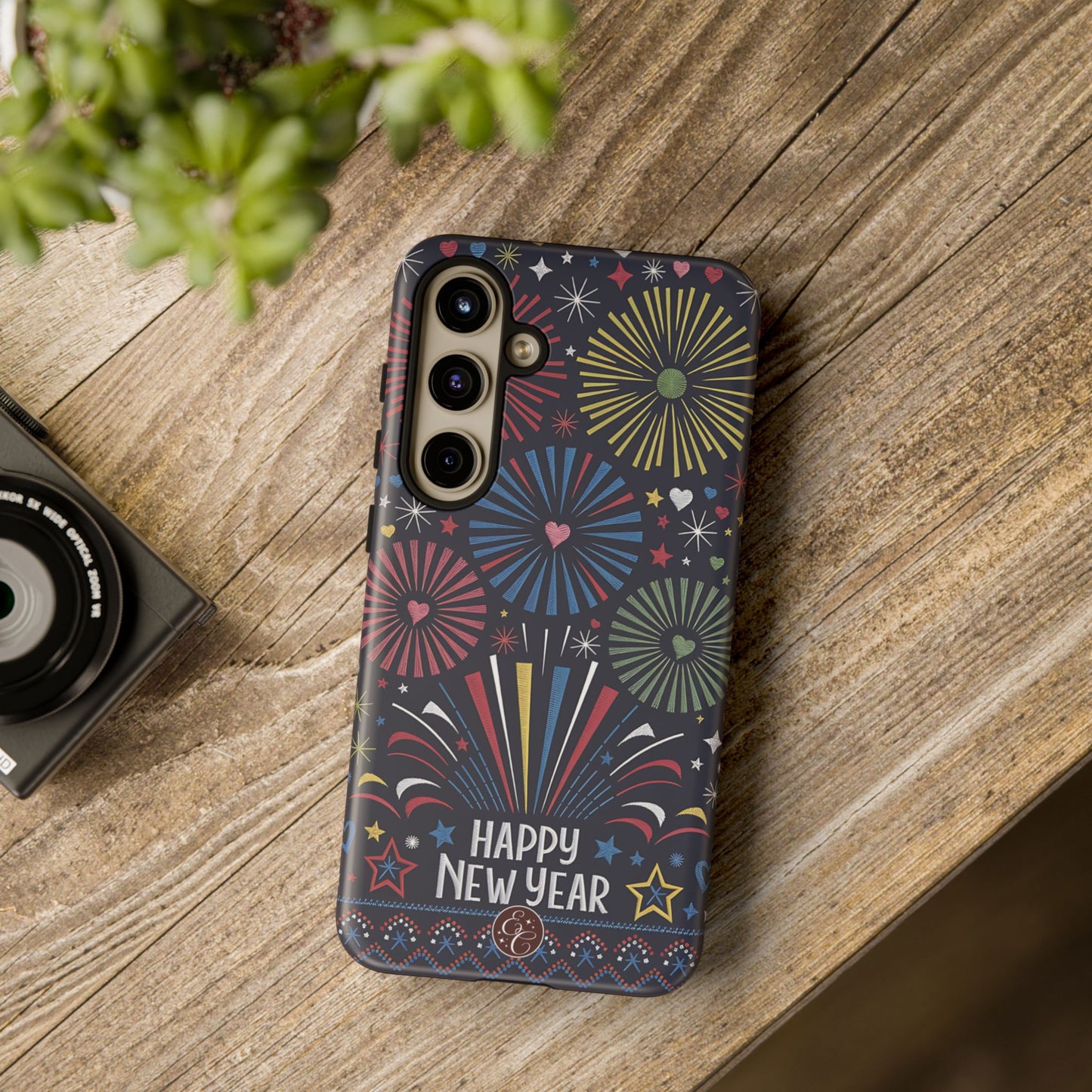 Happy New Year Fireworks Tough Phone Case