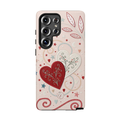 Interlinked Hearts Tough Phone Case