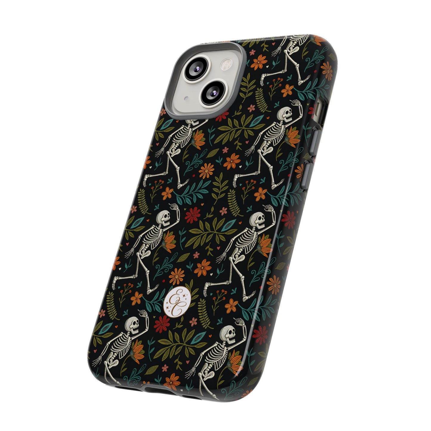 Halloween Boho Skeleton Pattern Tough Phone Case